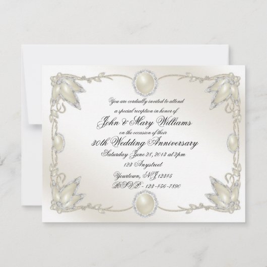 30e Jubileum uitnodigen voor bruiloft Kaart (Achterkant)