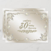 30e Jubileum uitnodigen voor bruiloft Kaart (Voorkant / Achterkant)