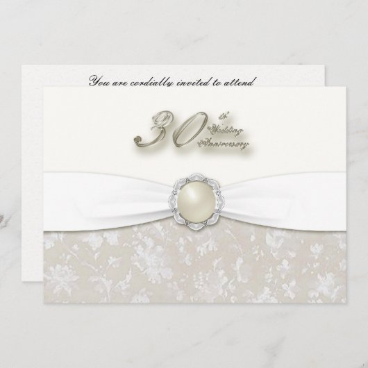 30e Jubileum uitnodigen voor bruiloft Kaart (Voorkant / Achterkant)
