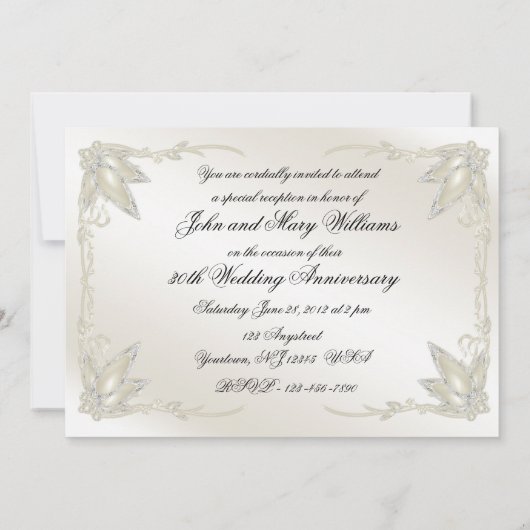 30e Jubileum uitnodigen voor bruiloft Kaart (Achterkant)