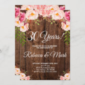 30e Jubileum uitnodiging, bruiloft Jubileum Kaart (Voorkant / Achterkant)