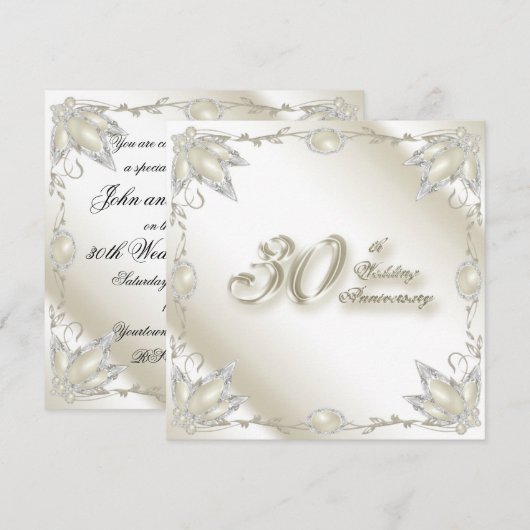 30e Jubileum Uitnodiging Kaart (Voorkant / Achterkant)