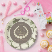 30e Jubileum van de prachtige Floral Papieren Bordje (Feest)