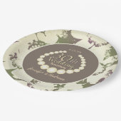 30e Jubileum van de prachtige Floral Papieren Bordje (Gekanteld)