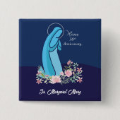 30e Jubileum van het Religieuze Leven Nun Pink Flo Vierkante Button 5,1 Cm (Voorkant)