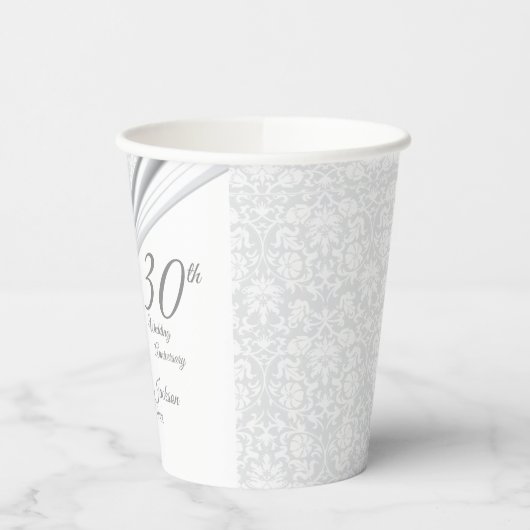30e Jubileum / Verjaardag - Personaliseren Papieren Bekers (Links)
