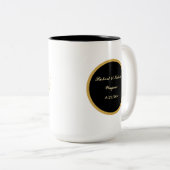 30e Jubileum voegt naamdatum toe Tweekleurige Koffiemok (Voorkant rechts)