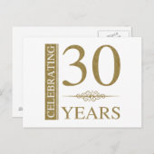 30e Jubileum voor bruiloft Briefkaart (Voorkant / Achterkant)