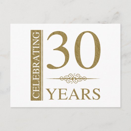 30e Jubileum voor bruiloft Briefkaart (Voorkant)