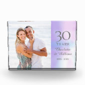 30e Jubileum voor bruiloft Elegant Pearl Fotoblokken (Voorkant)