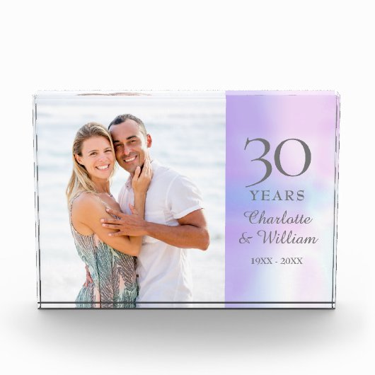 30e Jubileum voor bruiloft Elegant Pearl Fotoblokken (Voorkant)