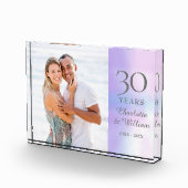 30e Jubileum voor bruiloft Elegant Pearl Fotoblokken (Rechts)