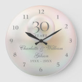 30e Jubileum voor bruiloft Elegant Pearl Grote Klok (Voorkant)