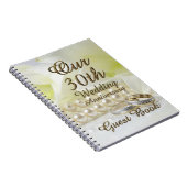 30e Jubileum voor bruiloft Gastboek Goudparels Notitieboek (Rechterzijde)