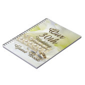 30e Jubileum voor bruiloft Gastboek Goudparels Notitieboek (Linkerzijde)