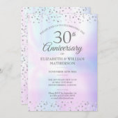 30e Jubileum voor bruiloft Parelharten Confetti Kaart (Voorkant / Achterkant)