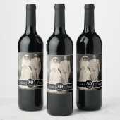 30e Jubileum voor bruiloft Wijn Etiket (Flessen)