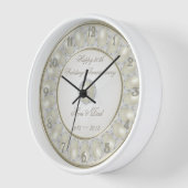 30e Jubileum wandklok rond bruiloft (Hoek)