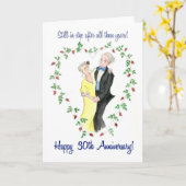 30e Jubileum Wenskaart Kaart (Gele Bloem)