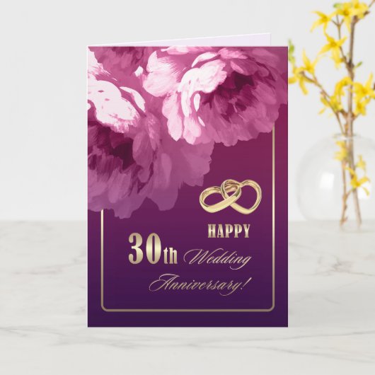 30e Jubileum Wenskaarten Kaart (Gele Bloem)