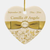 30e kerstversiering Jubileum bruiloft Keramisch Ornament (Achterkant)