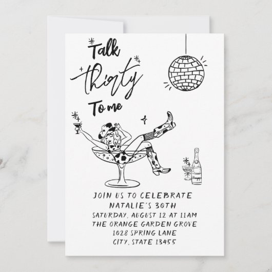 30e Koe Meisje eigenzinnige Talk Thirty to Me Verj Kaart (Voorkant)