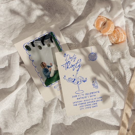 30e Kust Doddle Dirty Dertig Foto Verjaardag Kaart