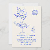 30e Kust Doddle Dirty Dertig Foto Verjaardag Kaart (Voorkant)