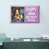 30e Lavender Art Deco Foto van Birthday Spandoek (Beurs)