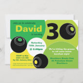 30e Lawn Bowls Barefoot Bowling Verjaardag Kaart (Voorkant)