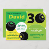 30e Lawn Bowls Barefoot Bowling Verjaardag Kaart (Voorkant / Achterkant)