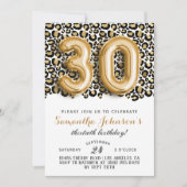 30e Luipaard Fabulous Glam Verjaardag Uitnodiging (Voorkant)