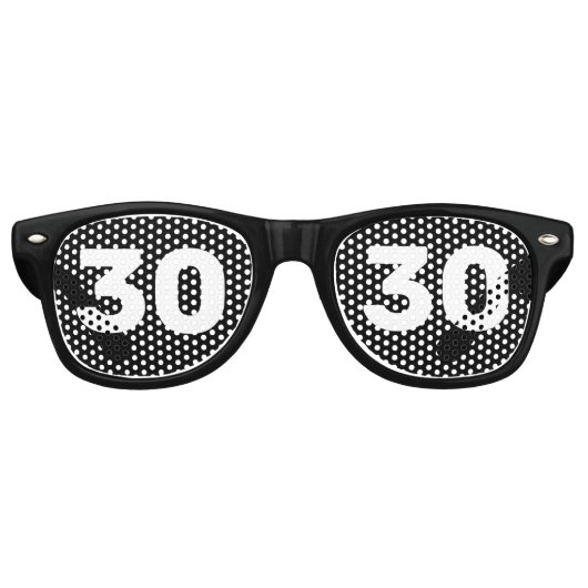 30E MAANDAG 30 NOVELTY SUNGLASSES SHADES RETRO ZONNEBRIL (Voorkant)