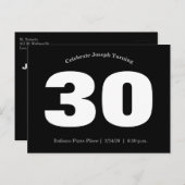 30e Man verjaardag Uitnodiging Briefkaart (Voorkant / Achterkant)