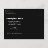 30e Man verjaardag Uitnodiging Briefkaart (Achterkant)