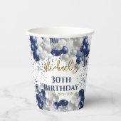 30e marineballonnen van de Birthday Party Papieren Bekers (Voorkant)