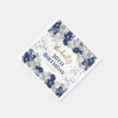30e marineballonnen van de Birthday Party Servet (Hoek)