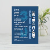 30e Matig Blauw-Wit DRIE OH! Kaart (Staand voorkant)