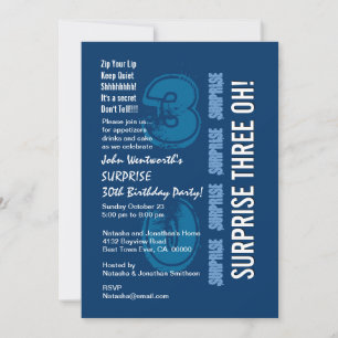 30e Matig Blauw-Wit DRIE OH! Kaart