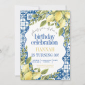 30e Mediterrane Italiaanse citroen verjaardag Kaart (Voorkant)