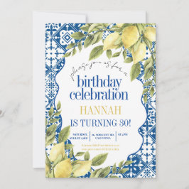 30e Mediterrane Italiaanse citroen verjaardag Kaart