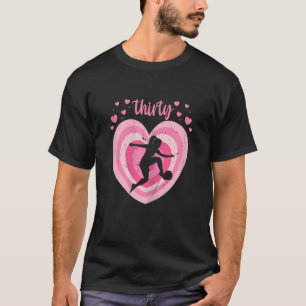 30e meisje van 30 jaar oud Cute Soccer Birthday T-shirt