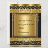 30e Metallic Gold Black Diamond op feestdag Kaart (Achterkant)