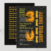 30e millle SURPRISE - Zwarte en Gold E002 - Modern Kaart (Voorkant / Achterkant)