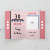 30e nog steeds verbazingwekkende roze verjaardag f kaart (Binnen)