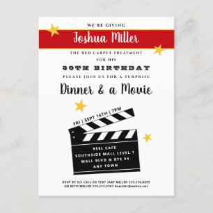 30e of een uitnodiging voor een verjaardagsverrass