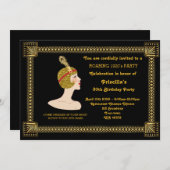 30e of een, Verjaardagsfeest, Gatsby chic, zwart g Kaart (Voorkant / Achterkant)