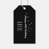 30e of ELKE LEEFTIJD Zwart Verjaardagscadeau Label Cadeaulabel (Voorkant)