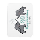 30e olifant ter gelegenheid van de bruiloft in par magneet (Verticaal)