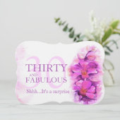 30e Orchidee waterverf paarse dertig en geweldig Kaart (Staand voorkant)